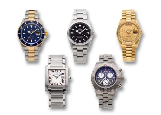 We deal in Rolex, Breitling, Cartier, and high grade Swiss watches.