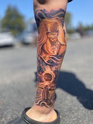 Color sleeve done at a tattoo convention in ventura Ca