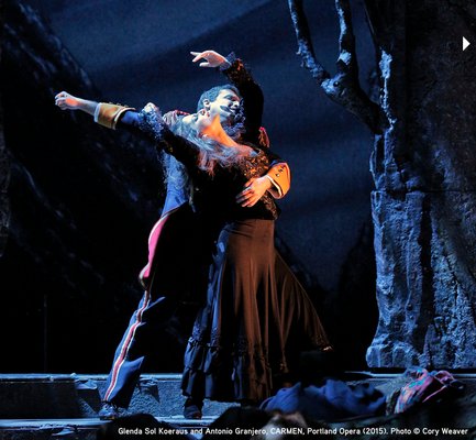 Glenda Sol Koeraus and Antonio Granjero, CARMEN, Portland Opera (2015)