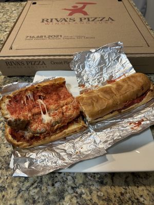 Meatball parm sub whole