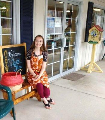 The porch at Just Fare Market