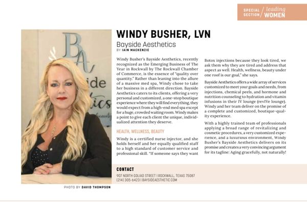 Our Nurse Injector was featured as a leading woman!