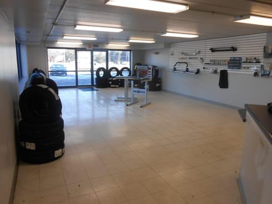 Parts and accessories showroom