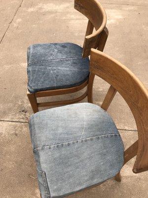 Recycled denim seat covers