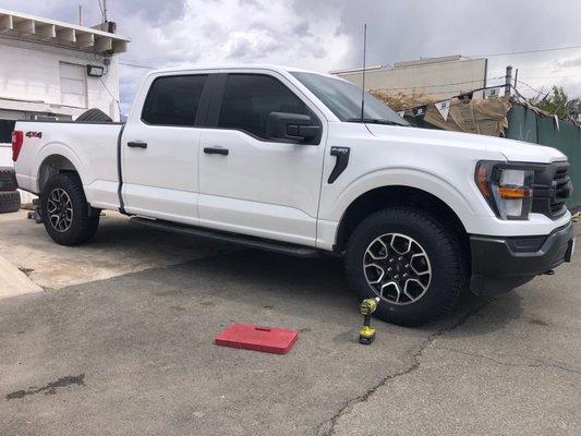 New wheels and tires for the work truck