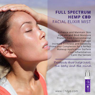 FULL SPECTRUM HEMP CBD FACIAL ELIXIR MIST - Chilyo.com