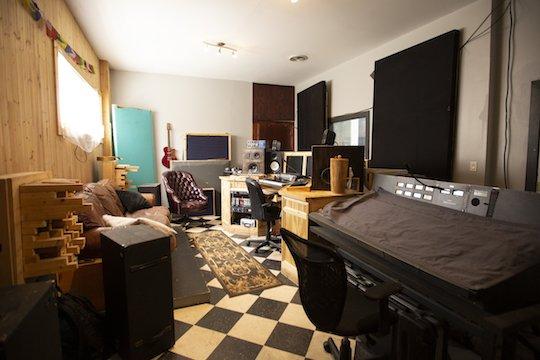 Control Room with Attached Large 1000 sq ft live room and recording booths