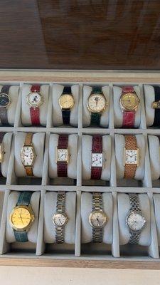 Display case with Cartier Tank's & more!