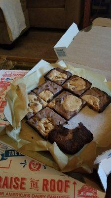 These were the $6 brownies I bought. Burnt to sh**. Thanks Dominos!!!