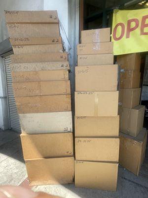 we have a few more towers of boxes you can choose from more Sizes Bigger and smaller then in this pic