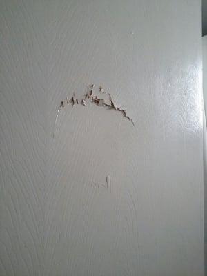 Broken bathroom door