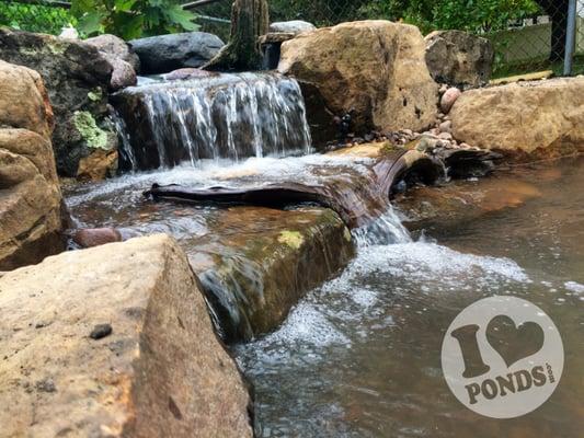 We try and build natural looking ponds and waterfalls that seamlessly blend into their surroundings.