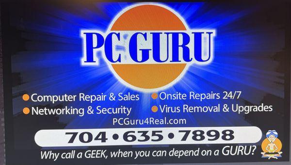 PC GURU, LLC SIGN