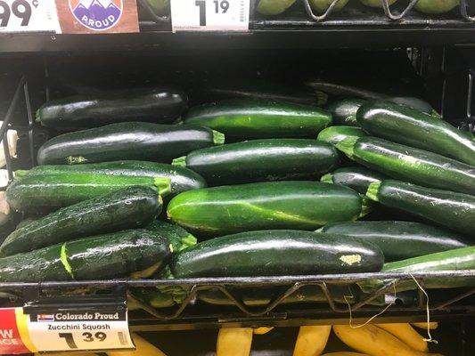 Zucchini's are normal size at this one!