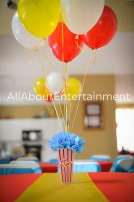 Carnival Themed Centerpiece www.allaboutentertainment.com