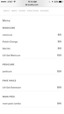 These are the prices for nails! So why would they charge me more??