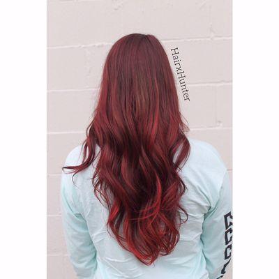 Red balayage by Hunter