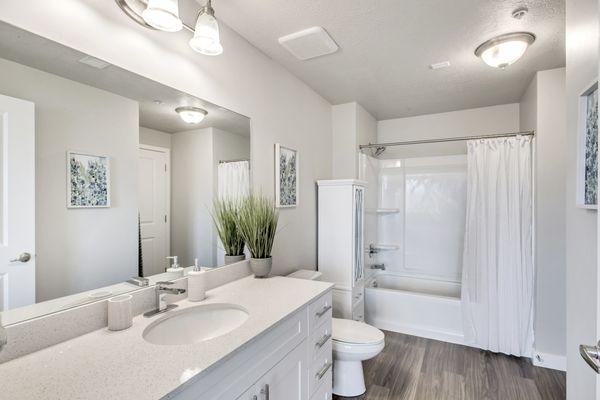 Bathroom with shower-tub