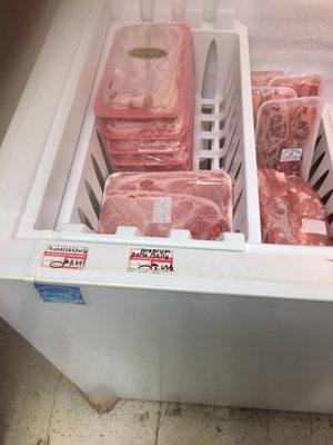 Frozen meat prices