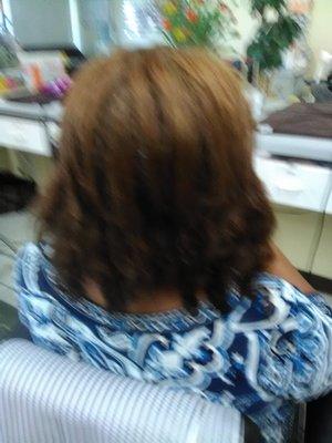 Before relaxer - 3 inches of new hair growth