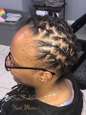 Loc Maintenance w/style (Ponytail)