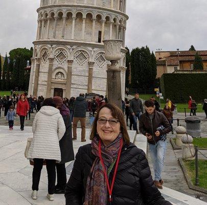 Joy Reichard at the Leaning Tower of Pisa - 2019