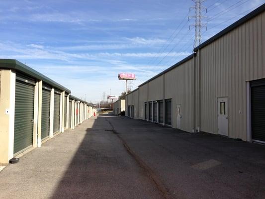 Main Storage Alley with Storage Pros Signage