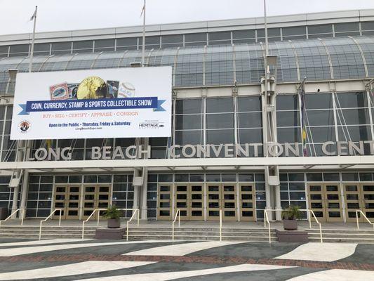 Our giant banner outside the Long Beach Expo