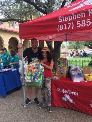 We had a great time at @stockyards for the Texas Sized Easter Egg Hunt!