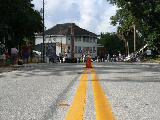 What an exciting day, our community came out to watch the building travel down the road