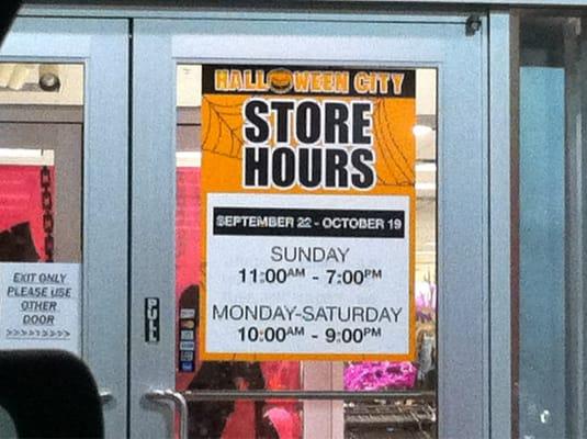 Store hours