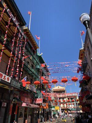 Lovely lanterns in this alley. Pretty