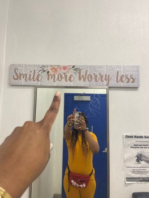 Excellent! "Smile More worry Less!"