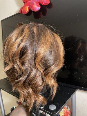 Full balayage and haircut