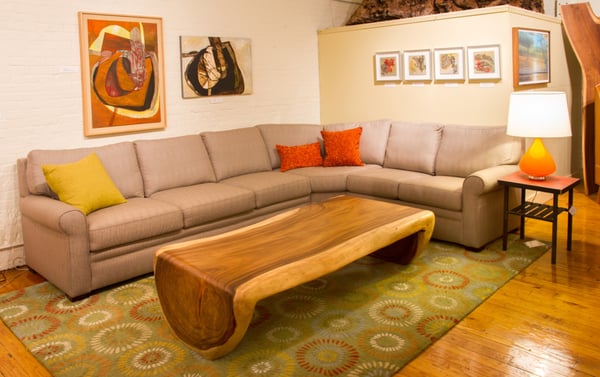 This sectional sofa is also a sleep sofa!  Come in to see the many options available.