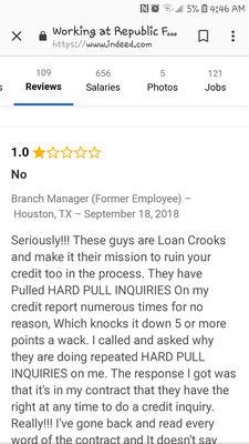 Just horrible reviews from its STAFF AND CLIENTS