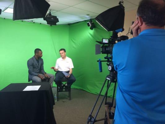 J2 Media shooting the latest episode of TechTalk, a web-based show offered by the Chamber of Commerce.