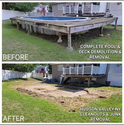 Pool demolition, junk removal, debris removal