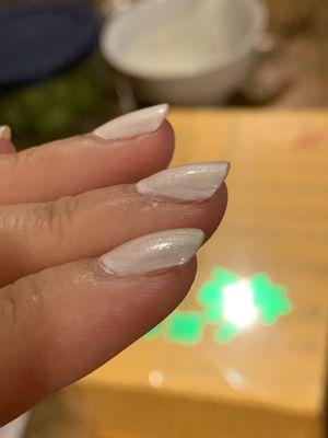 Top coat doesn't cover the nail at all