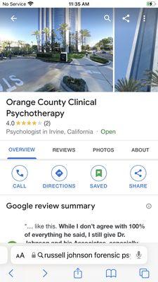 Orange County Clinical Psychotherapy Russell Johnson