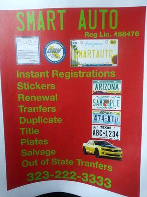 SMART AUTO REGISTRATION services