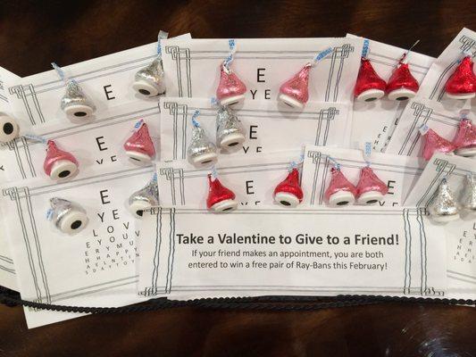 Join our Valentine's contest. Refer a friend or write a review of our practice and be entered to win a free pair of Ray-Bans!