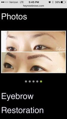 Check out this beautiful transformation! She can now wake up with beautiful,fuller, natural looking brows!