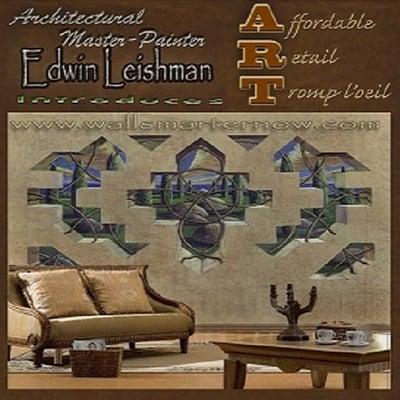 "Estate" is an architectural trompe-l'oeil print by artist Edwin K. Leishman. www.wallsmarternow.com