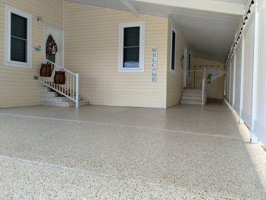 Carport epoxy after pictures