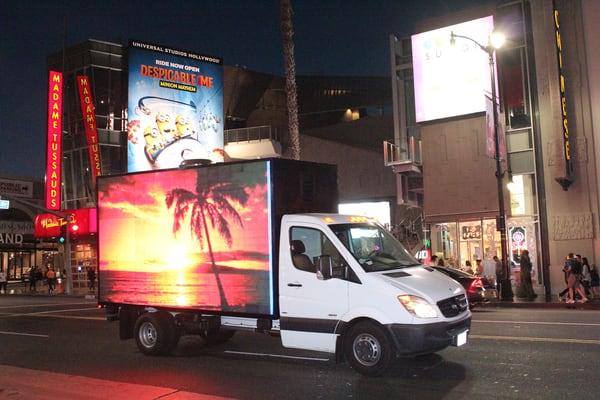 The billboard on Hollywood Blvd. and Highland during an event at the Kodak Theater