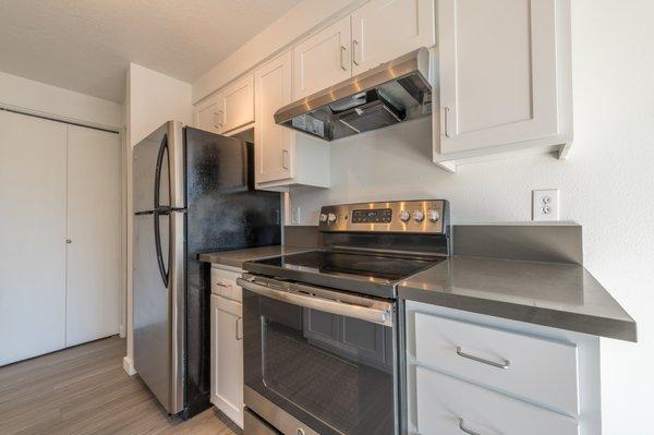 Featuring stainless steel appliances in newly remodeled kitchen