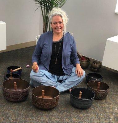 Sound healing takes place at the Flowering Heart Center every Wednesday at 7:30 PM, now with the option to connect through Zoom.