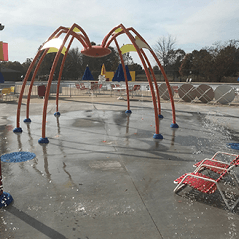 E. P. Tom Sawyer State Park Splashpad. Louisville, KY. Vortex International splashpad equipment provided by Recreonics, Inc.