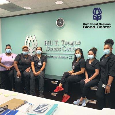 Staff at the Bill T. Teague neighborhood donor center!